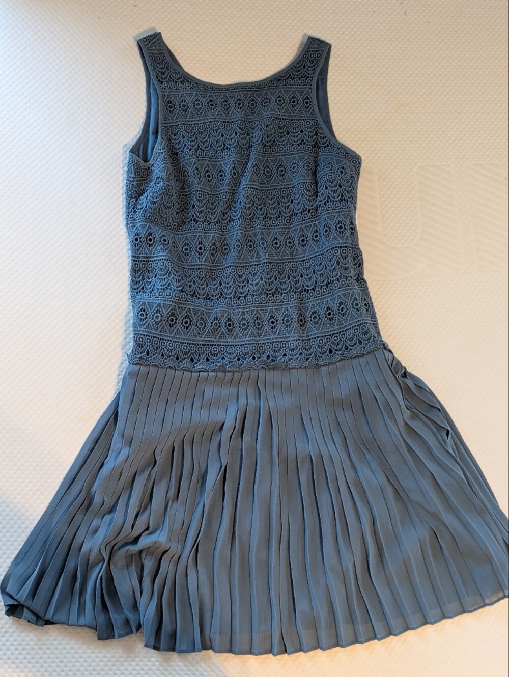 Teal Loft Pleated Dress Size 8T Tall
